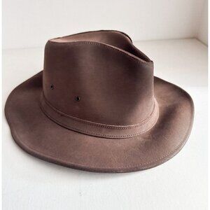 Minnentonka Brown Leather Western Cowboy Hat XL